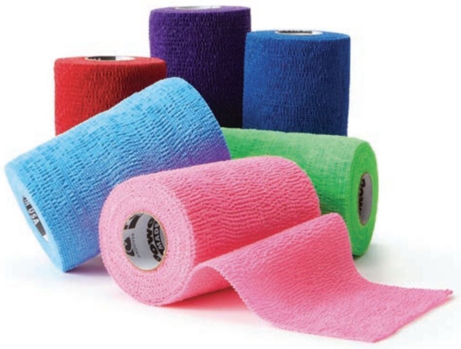 Andover Powerflex Equine Flexible Cohesive Bandage Light Blue, 4-In x 5-Yd