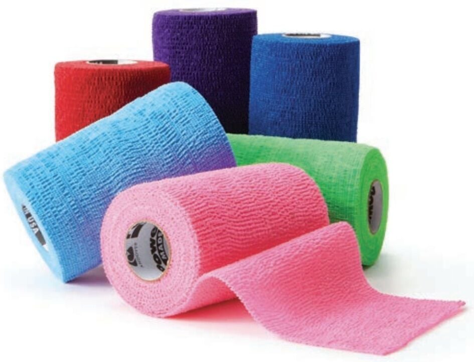 Andover PowerFlex Equine Flexible Cohesive Bandage Neon Green, 4-In x 5-Yd