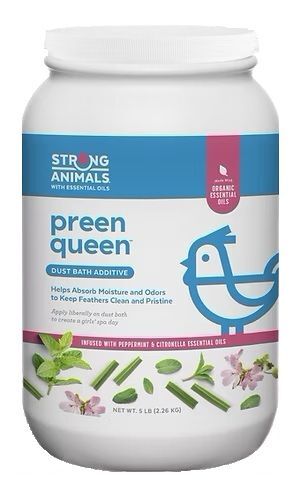 Strong Animals Preen Queen Dust Bath Additive for Chickens, 5-Lb