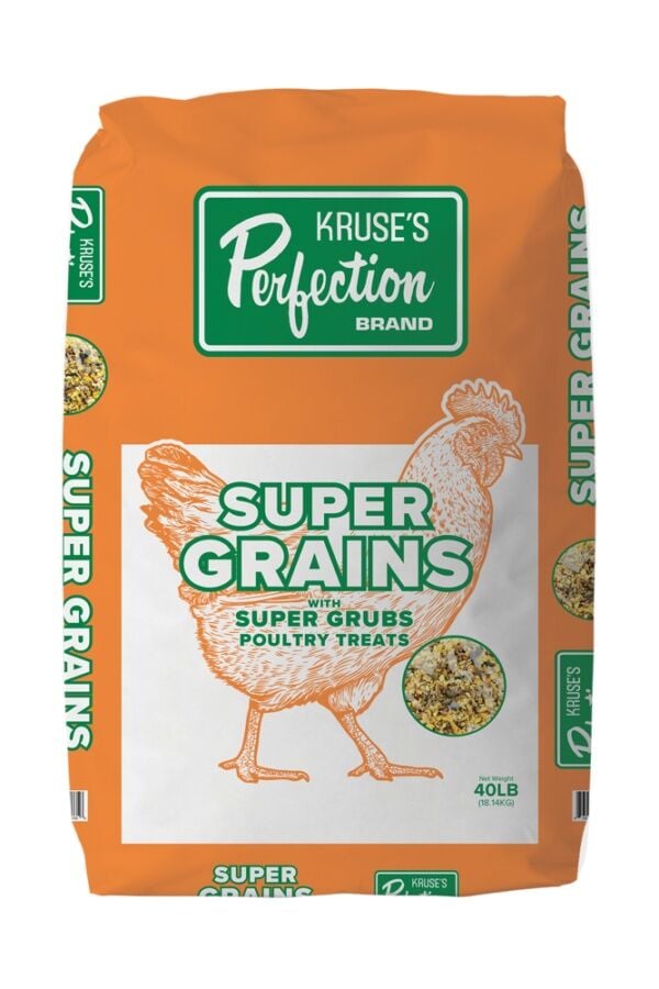 Kruse's Perfection Super Grains With Grubs Poultry Treats, 40-Lb