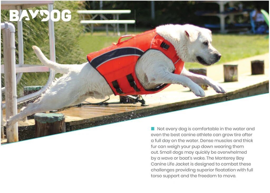 BAYDOG Monterey Bay Dog Lifejacket Small Orange