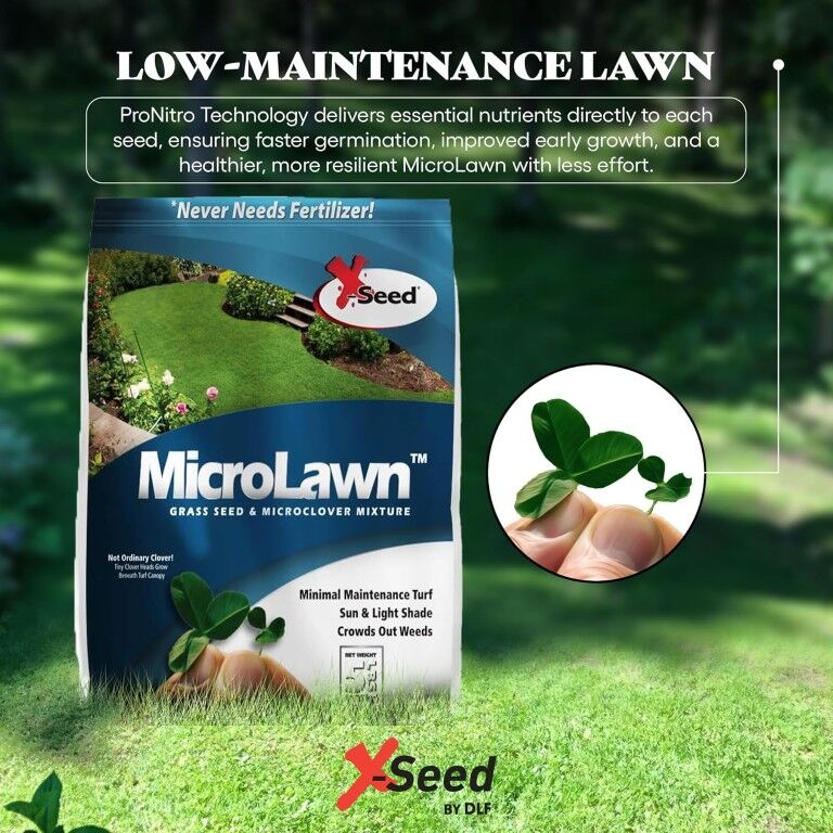 X-Seed Microlawn Grass Seed & Microclover Mixture, 5-Lb