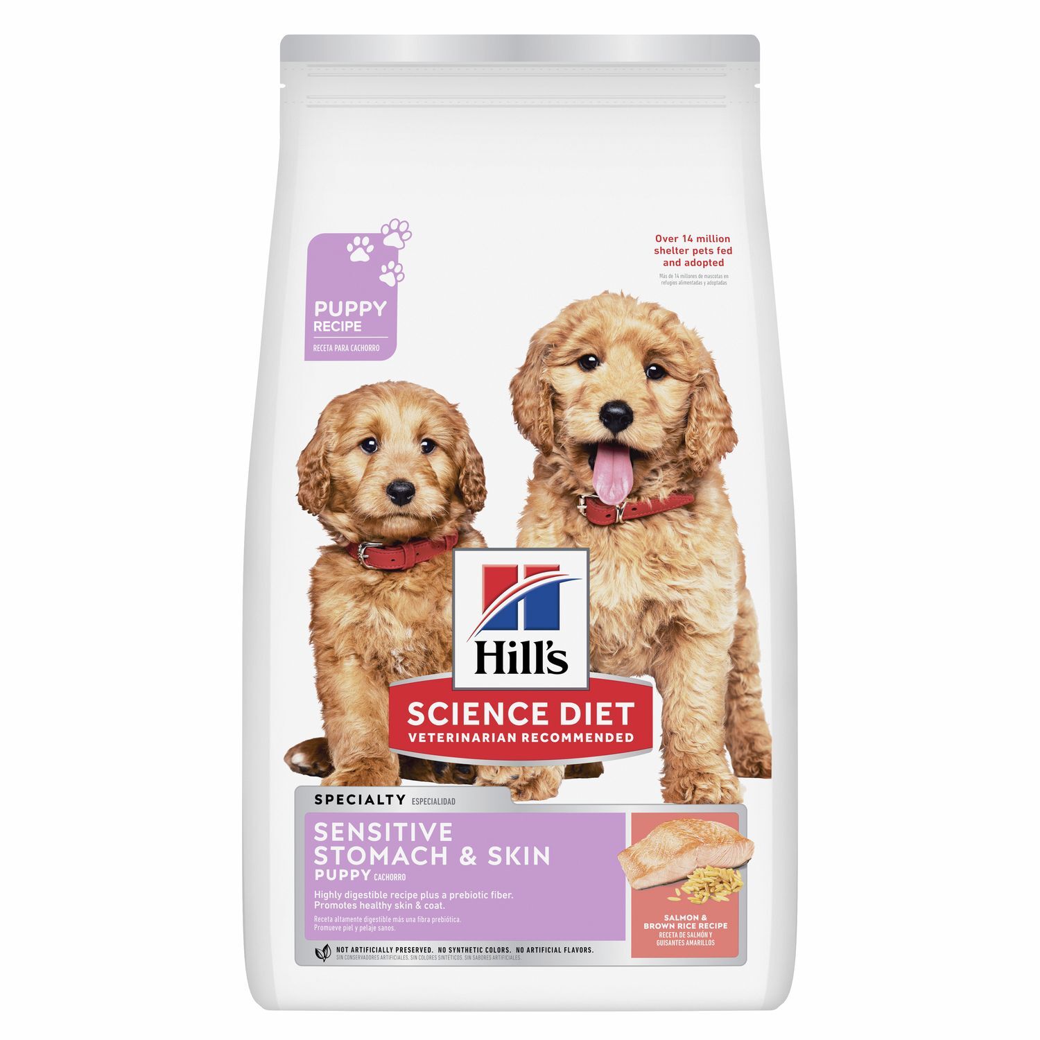 Hill's Science Diet Puppy Sensitive Stomach & Skin Salmon & Brown Rice Puppy Food, 13-Lb
