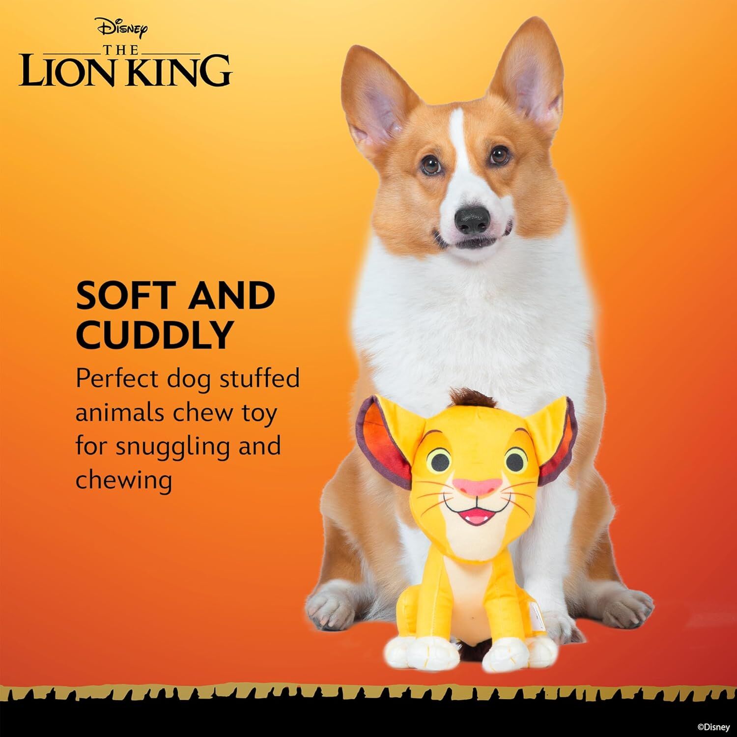 Disney For Pets The Lion King Simba Plush Dog Toy, 9-In