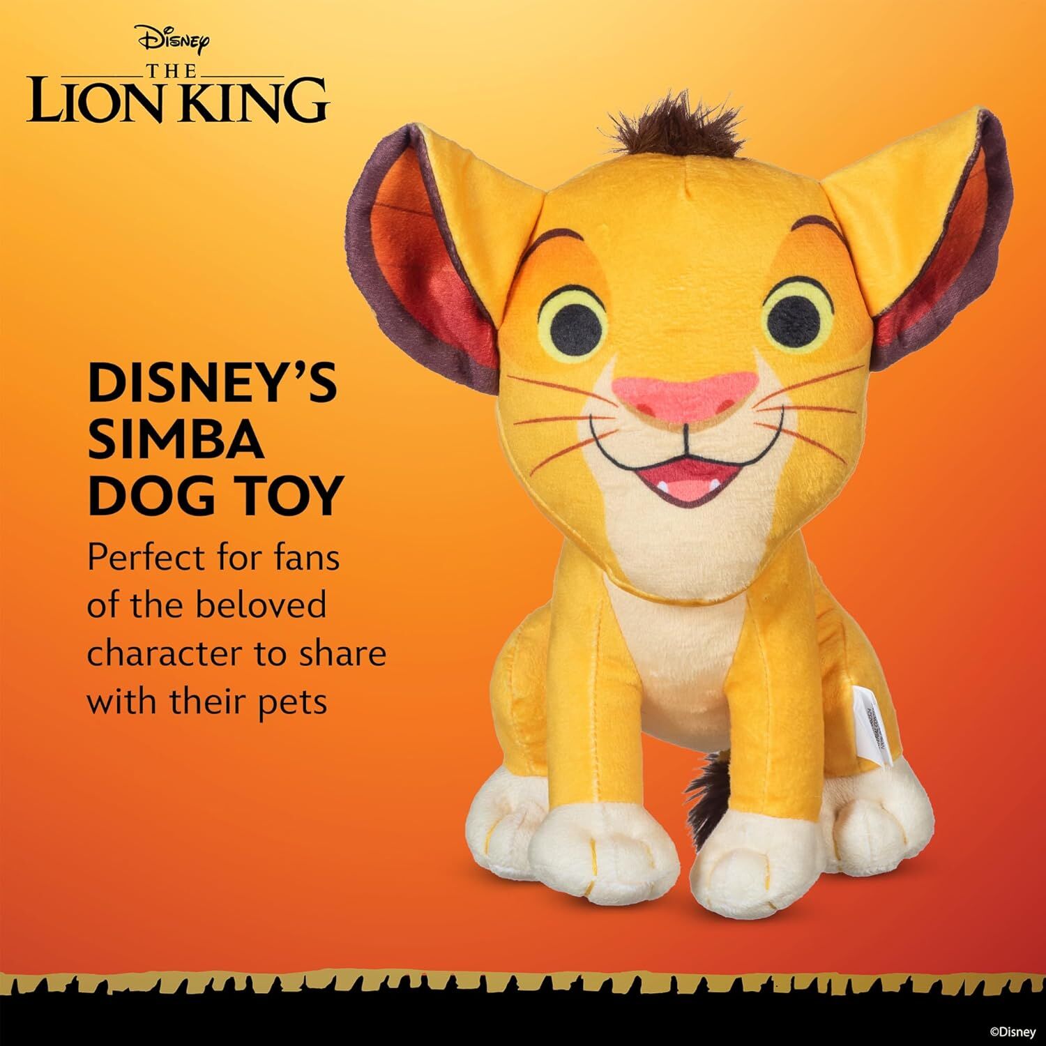 Disney For Pets The Lion King Simba Plush Dog Toy, 9-In