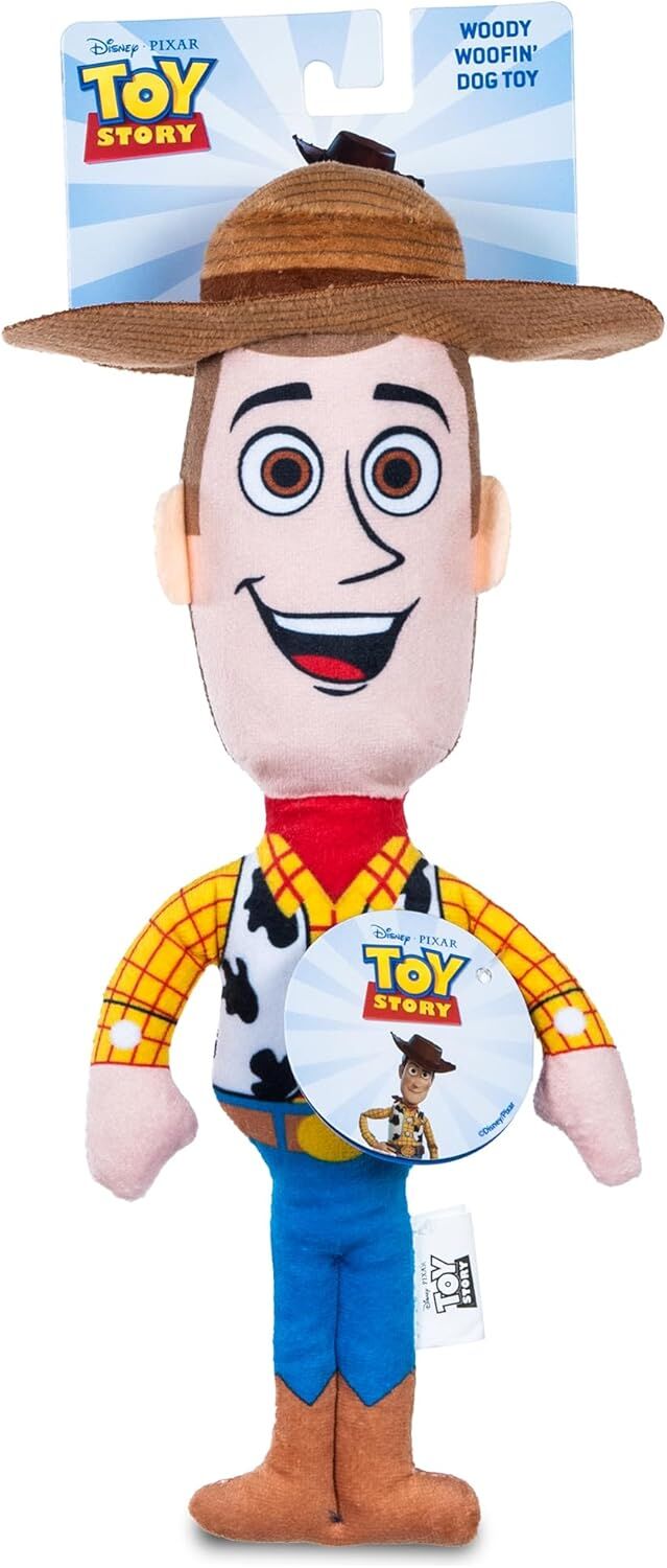Disney Pixar’s Woody Woofin' Squeaker Dog Toy, 9-In
