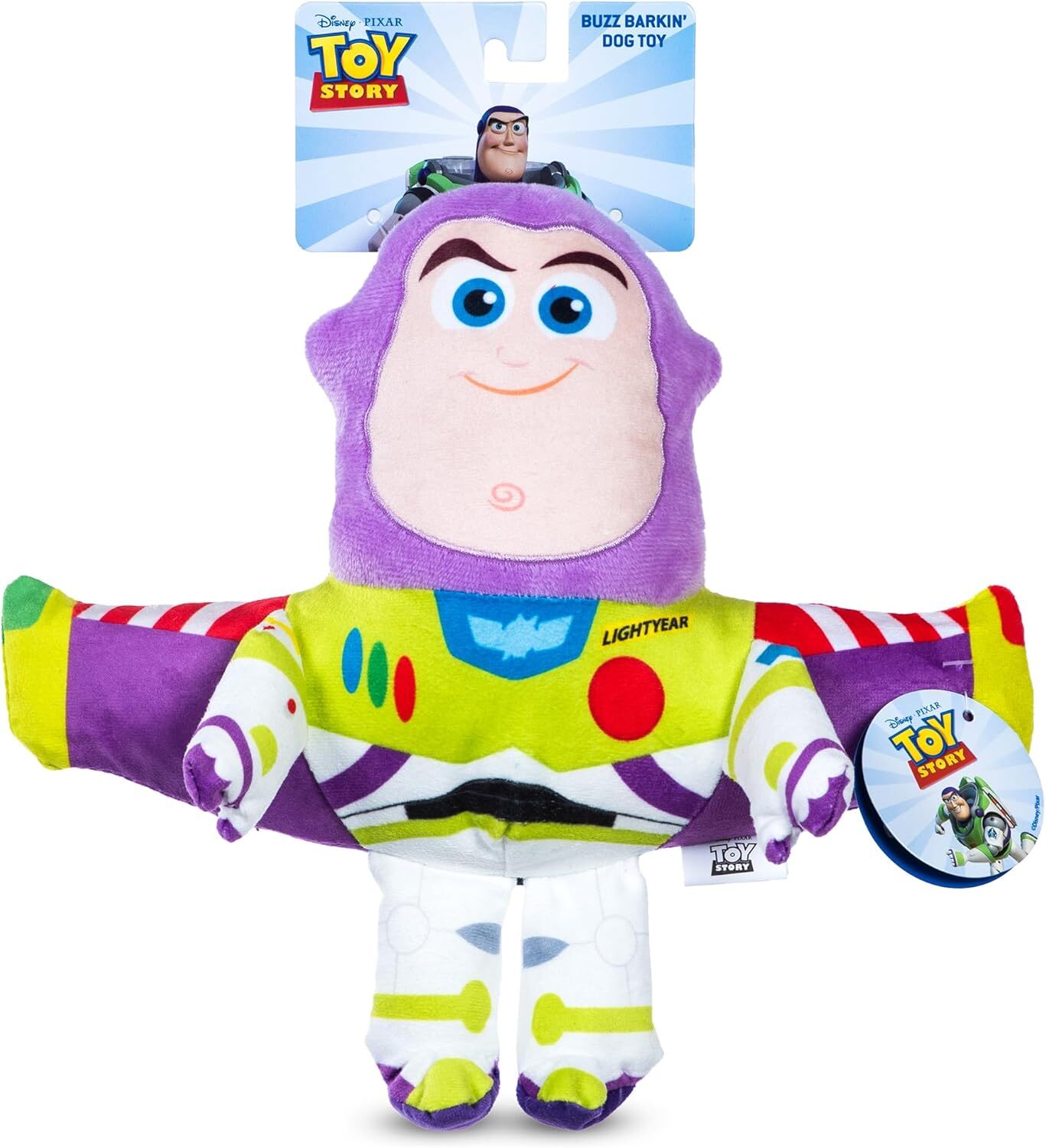 Disney For Pets Pixar’s Buzz Lightyear Plush Dog Toy, 9-In