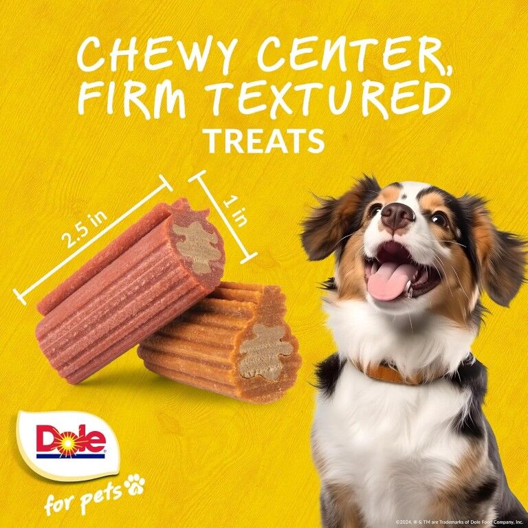 Dole For Pets Freshly Fetched Strawberry & Pineapple Dog Chews, 7-Oz