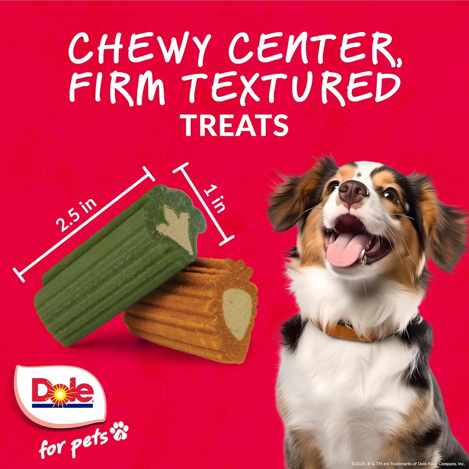 Dole For Pets Freshly Fetched Broccoli & Carrot Dog Chews, 7-Oz