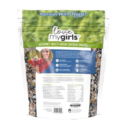 Love My Girls Flax & Worms Gourmet Chicken Snacks, 5-Lb