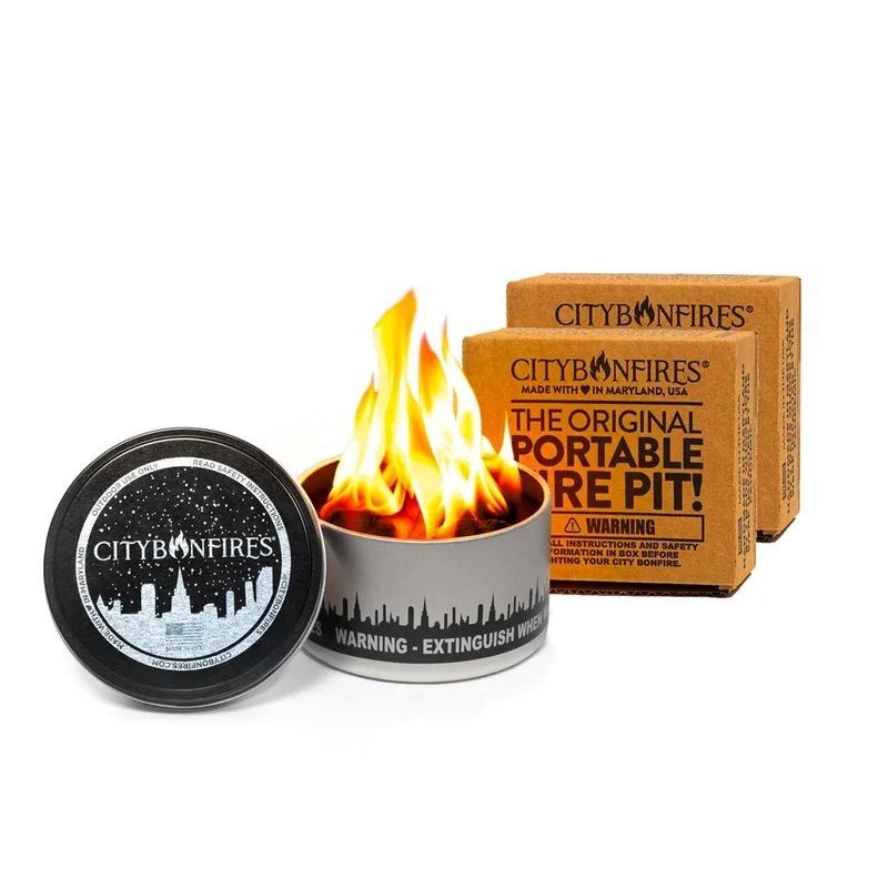 City Bonfires Portable Fire Pit, 2-Pk