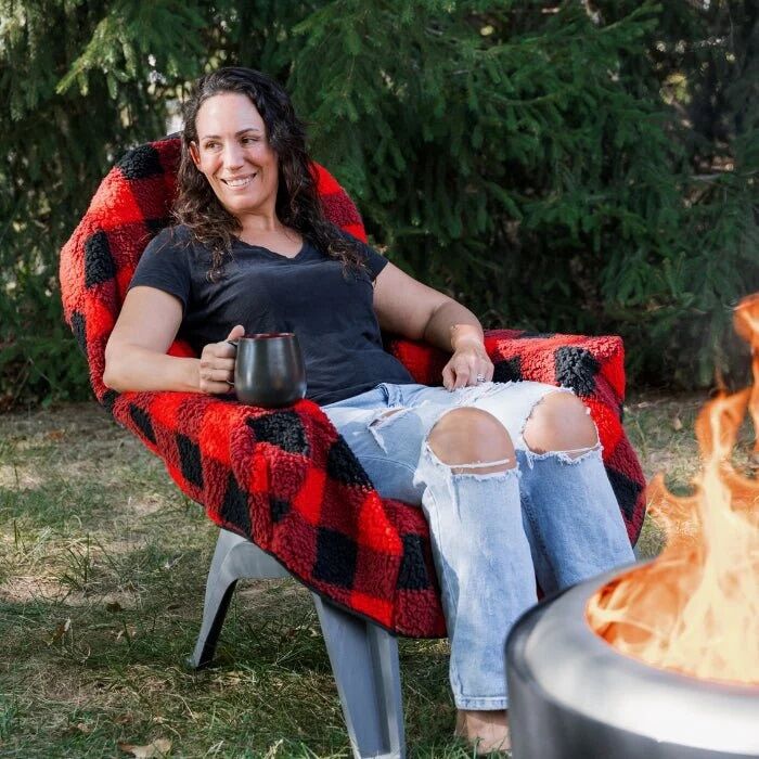 City Bonfires The Chair Blanket Buffalo Plaid
