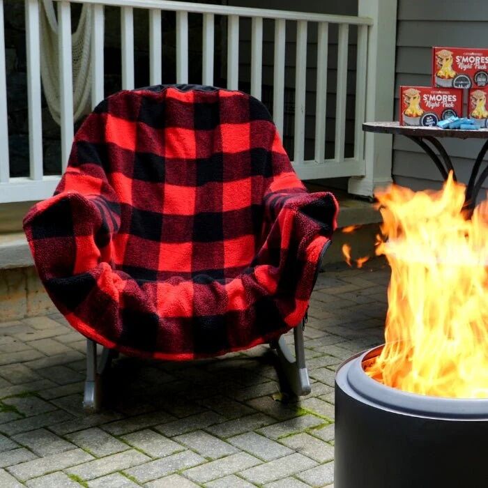 City Bonfires The Chair Blanket Buffalo Plaid