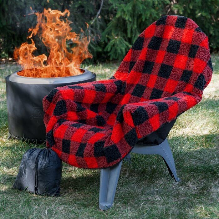 City Bonfires The Chair Blanket Buffalo Plaid