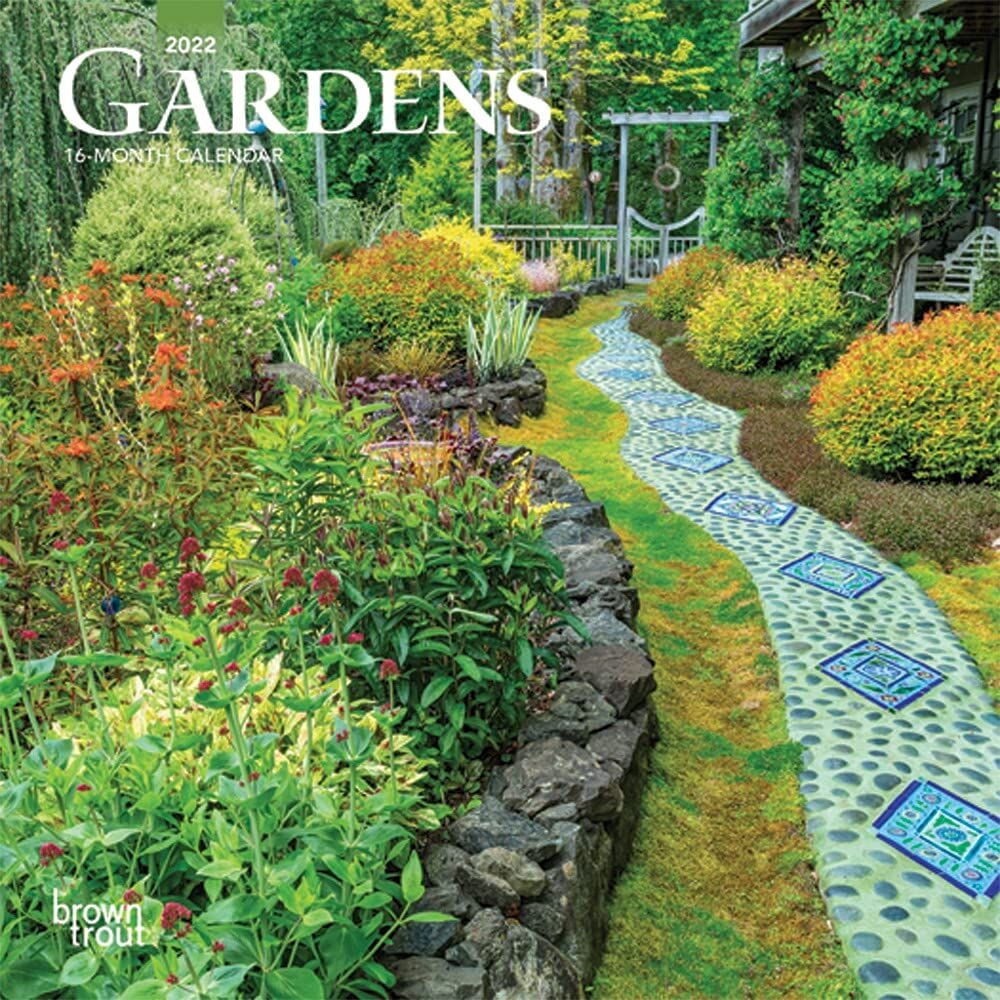 Brown Trout Publisher 2022 Gardens Monthly Mini Wall Calendar, 7-In x 7-In