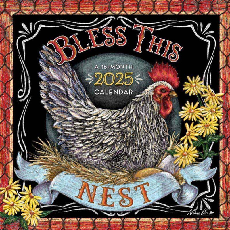 Brown Trout Publisher 2025 Bless This Nest Monthly Square Wall Calendar, 12-In x 24-In