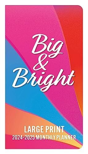 Brown Trout Publisher 2024-2025 Big & Bright Monthly Pocket Planner Calendar, 3.5-In x 6.5-In