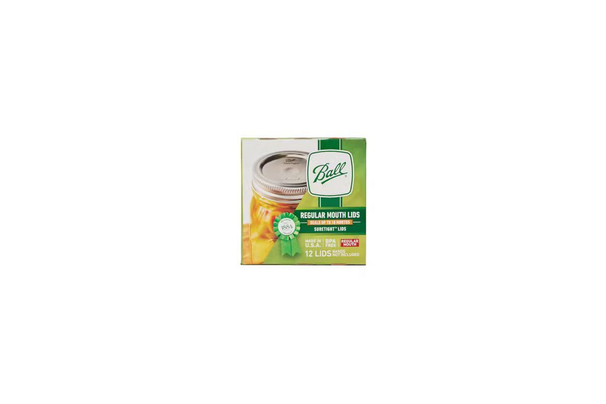 Ball Regular Mouth Jar Lids, 12-Pk