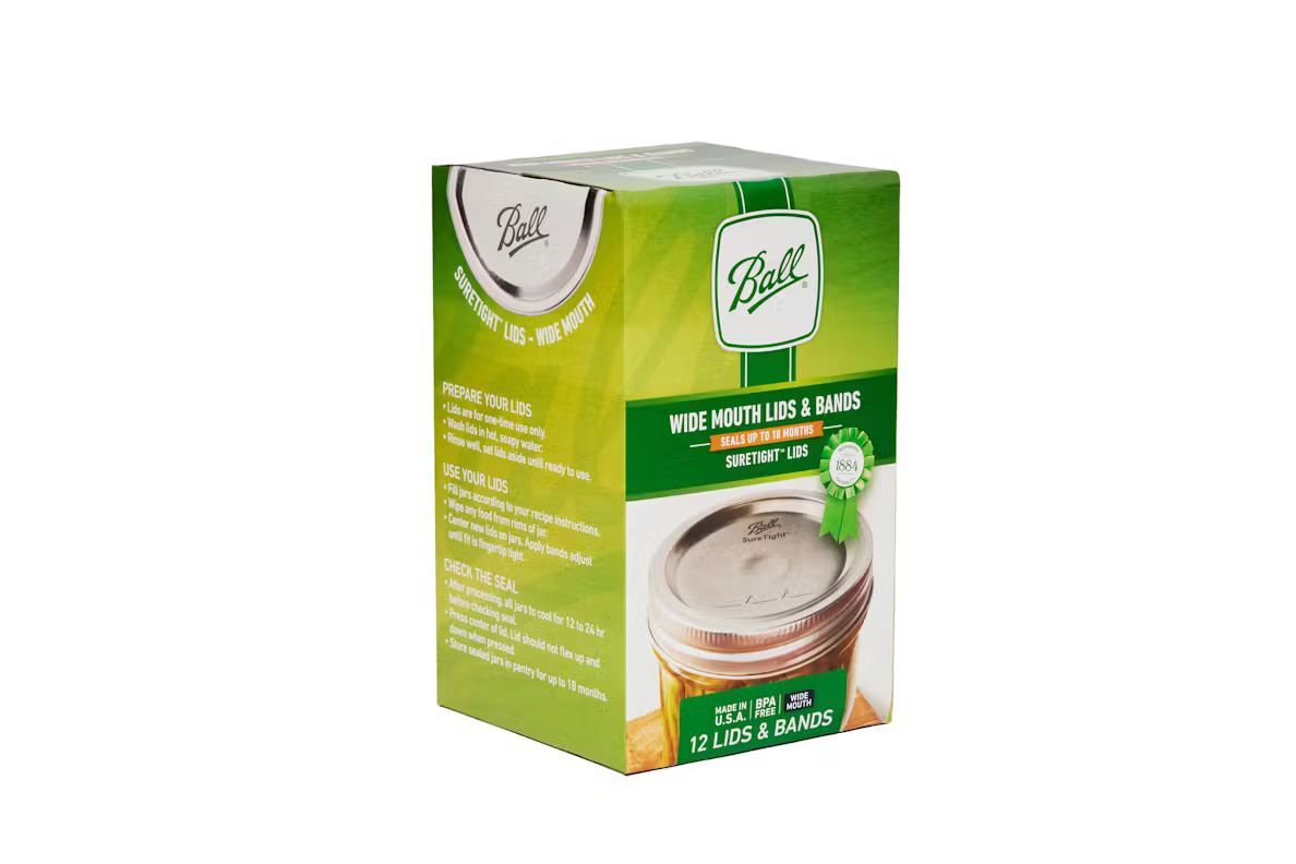 Ball Wide Mouth Jar Lids and Bands, 12-Pk