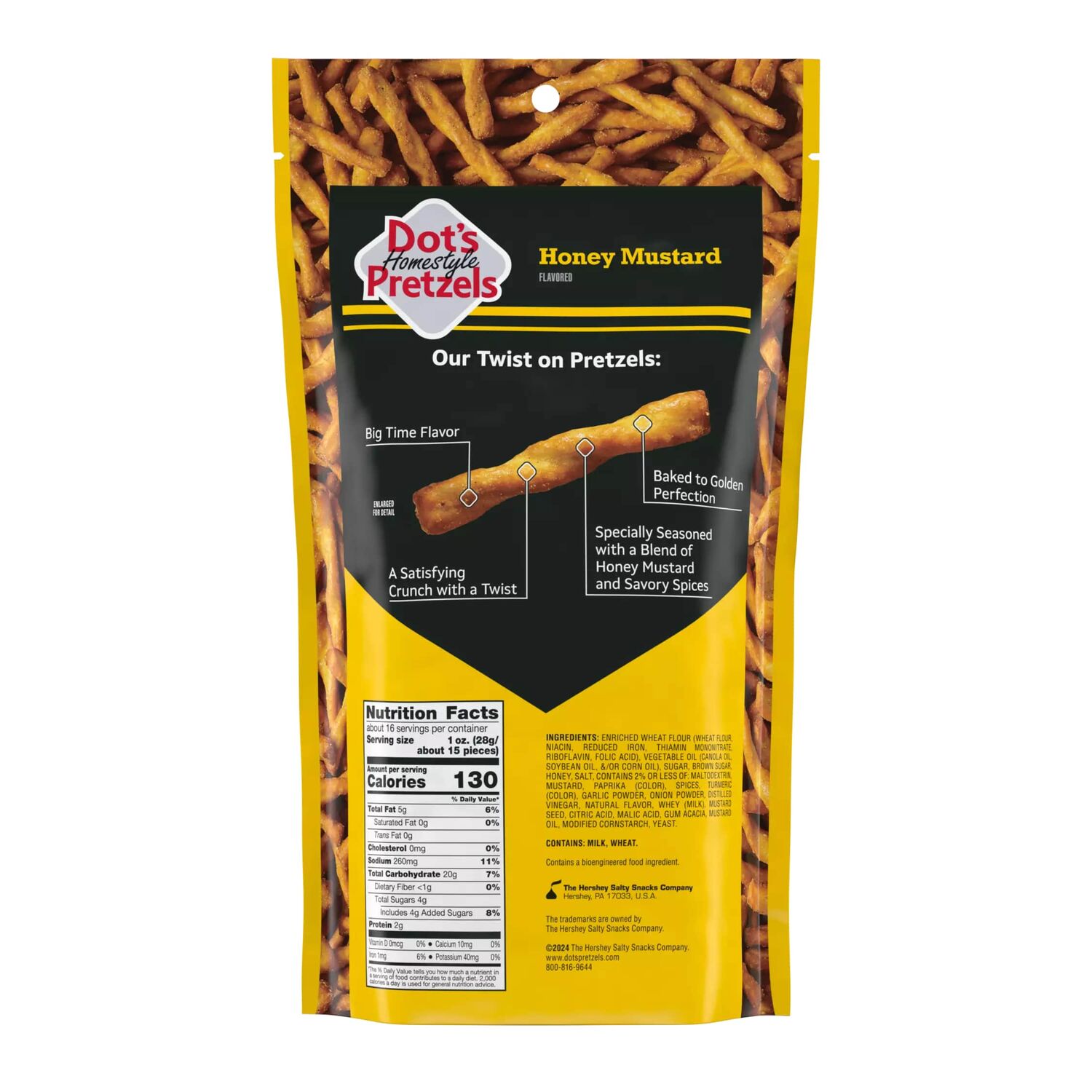 Dot's Homestyle Pretzels Honey Mustard Seasoned Pretzel Twists, 24-Oz
