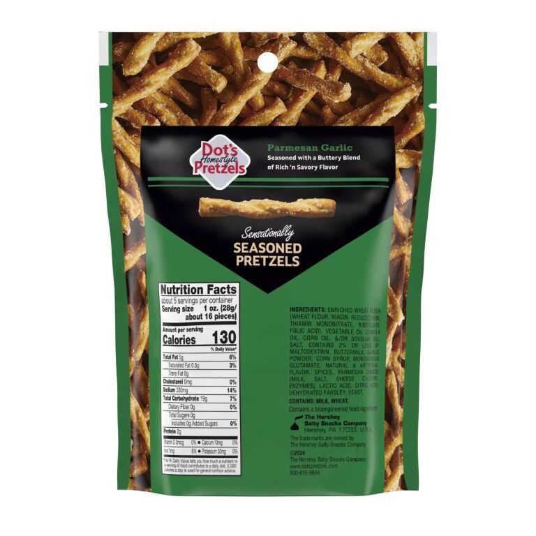 Dot's Homestyle Pretzels Parmesan Garlic Seasoned Pretzel Twists, 5-Oz