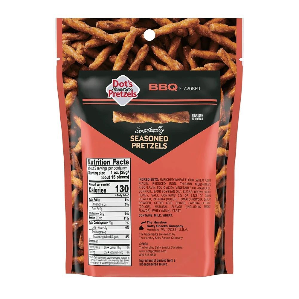 Dot's Homestyle Pretzels BBQ Seasoned Pretzel Twists, 5-Oz