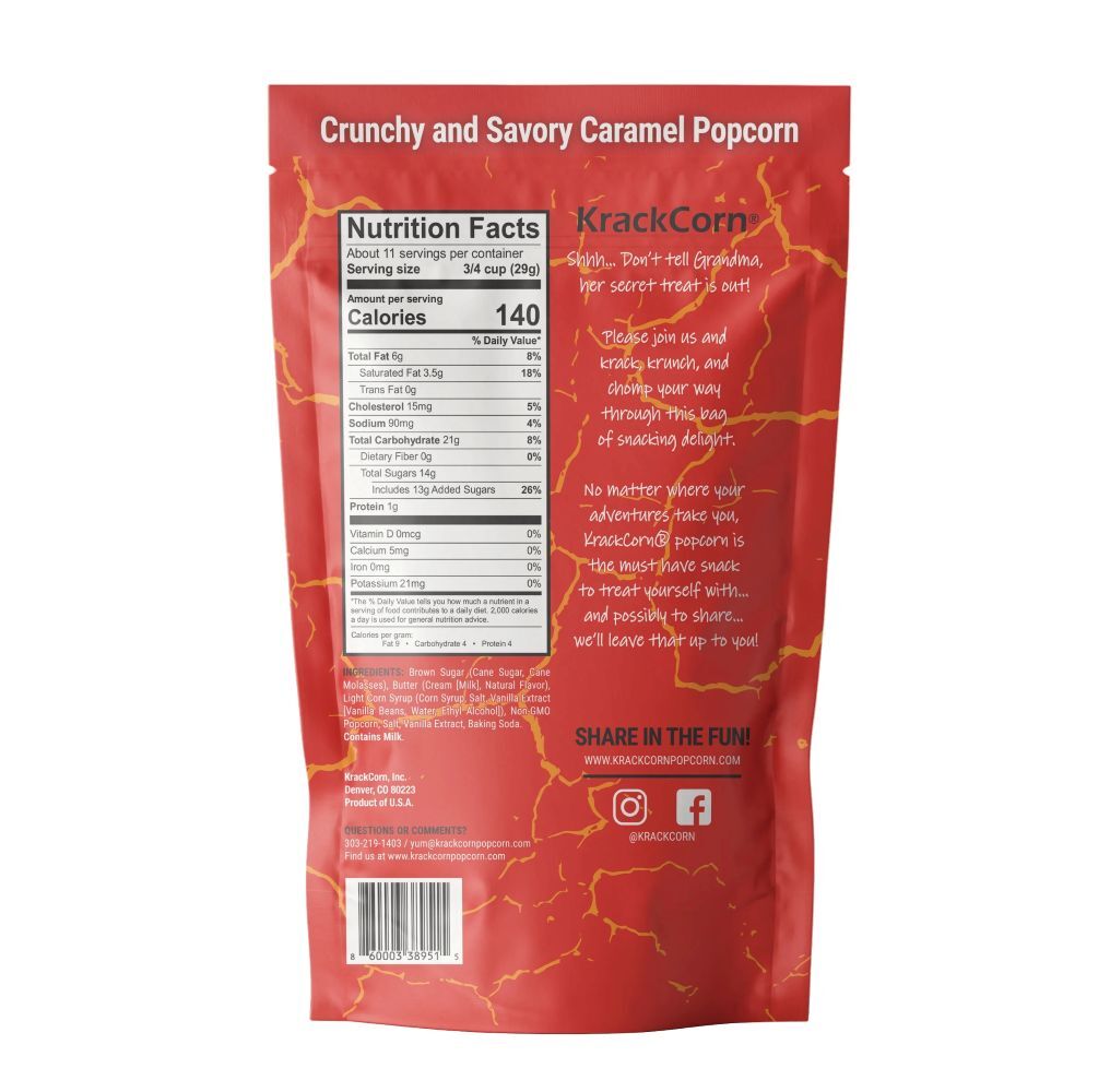 KrackCorn Popcorn Original Caramel, 11-Oz