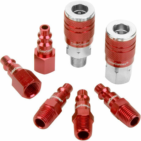 ColorConnex Type D 7-Piece NPT Coupler and Plug Kit - 1/4"