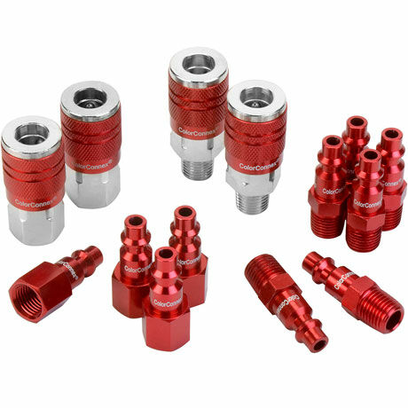 ColorConnex Type D 14-Piece NPT Coupler and Plug Kit - 1/4"