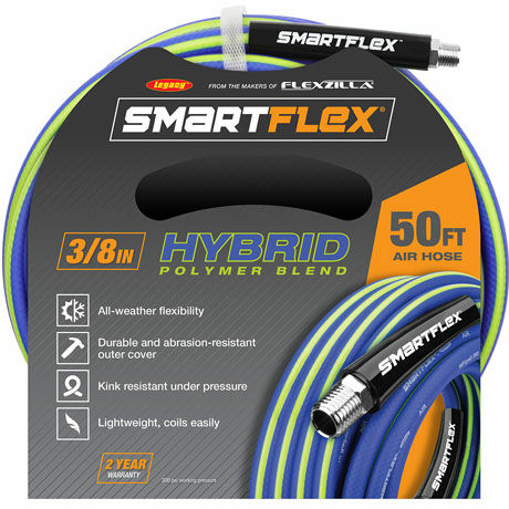Legacy SmartFlex 1/4" MNPT Fittings Air Hose - 3/8" x 50'