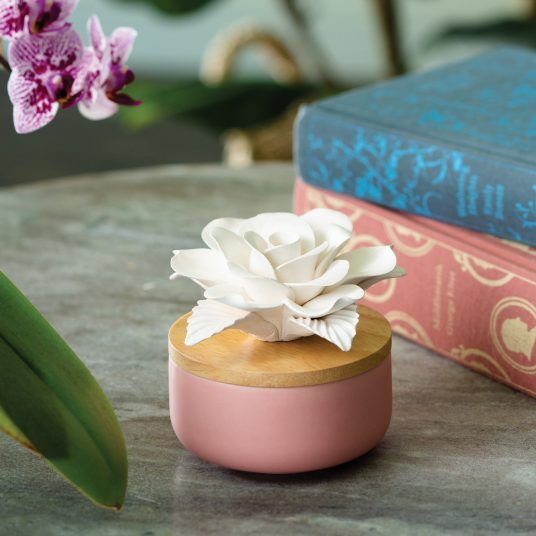 Candle Warmers Rose Porcelain Passive Diffuser
