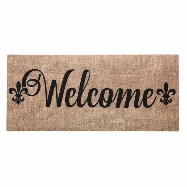 Evergreen Welcome Fleur De Lis Switch Mat - Sassafras