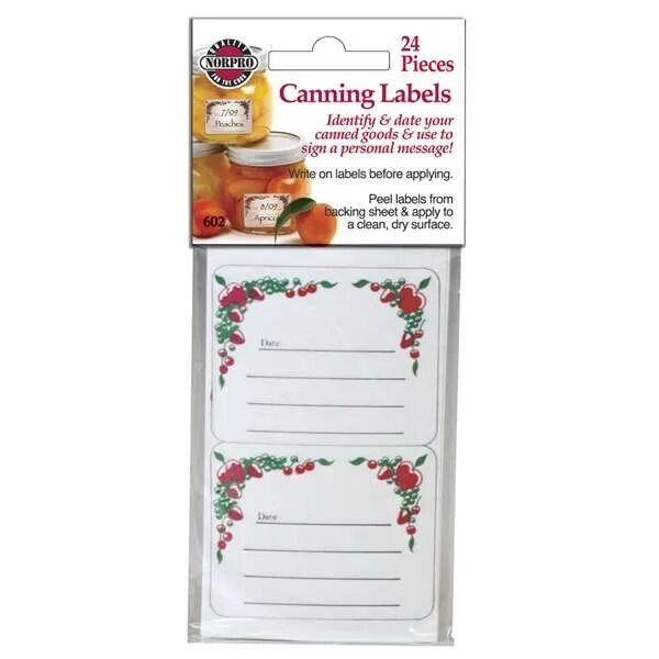 Norpro Canning Labels, Rectangle, 24-Pc