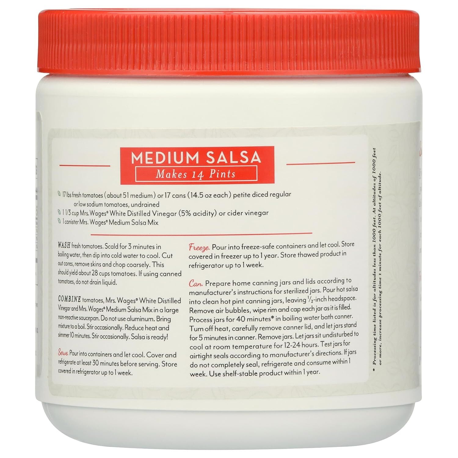 Mrs. Wages Medium Salsa Tomato Seasoning Mix, 11.2-Oz