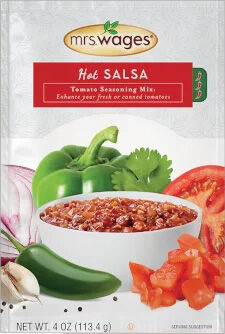Mrs. Wages Hot Salsa Tomato Seasoning Mix, 4-Oz