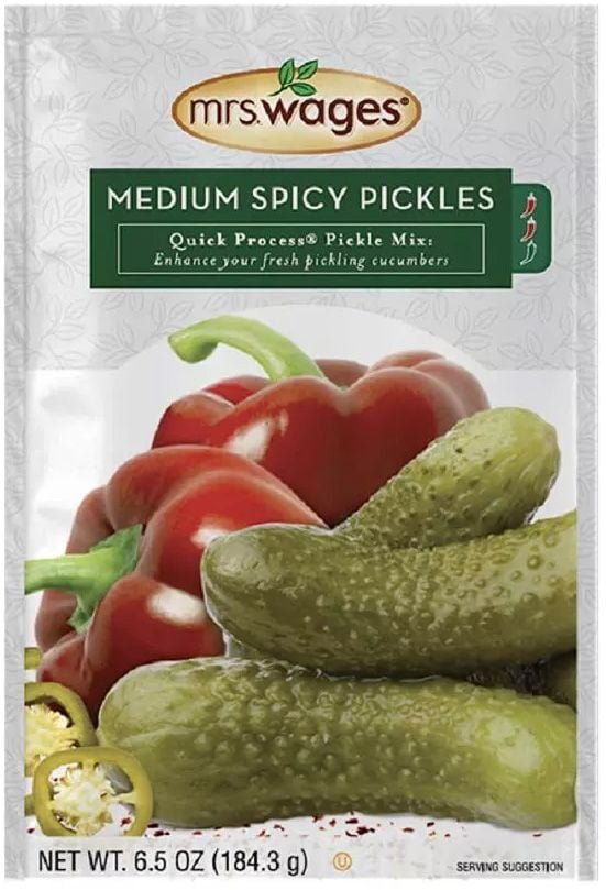Mrs. Wages Medium Spicy Pickles Quick Process Pickle Mix, 6.5-Oz