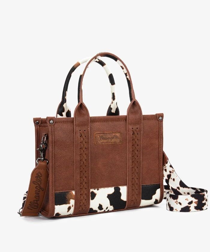 Montana West Wrangler Cow Print Medium Crossbody Tote