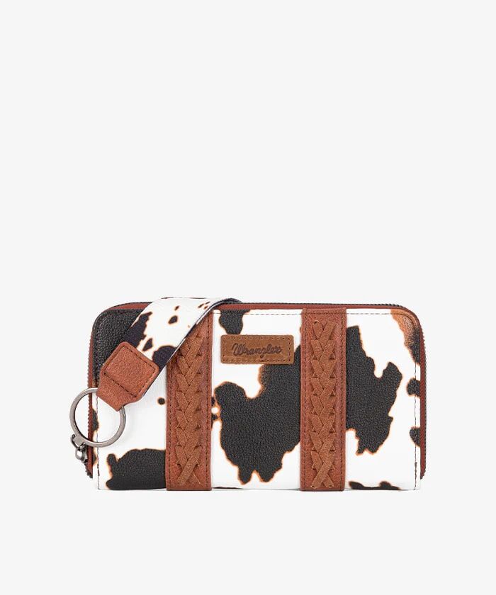Montana West Wrangler Cow Print Wallet