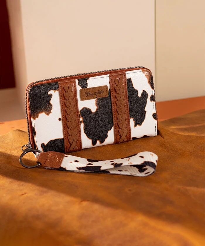 Montana West Wrangler Cow Print Wallet