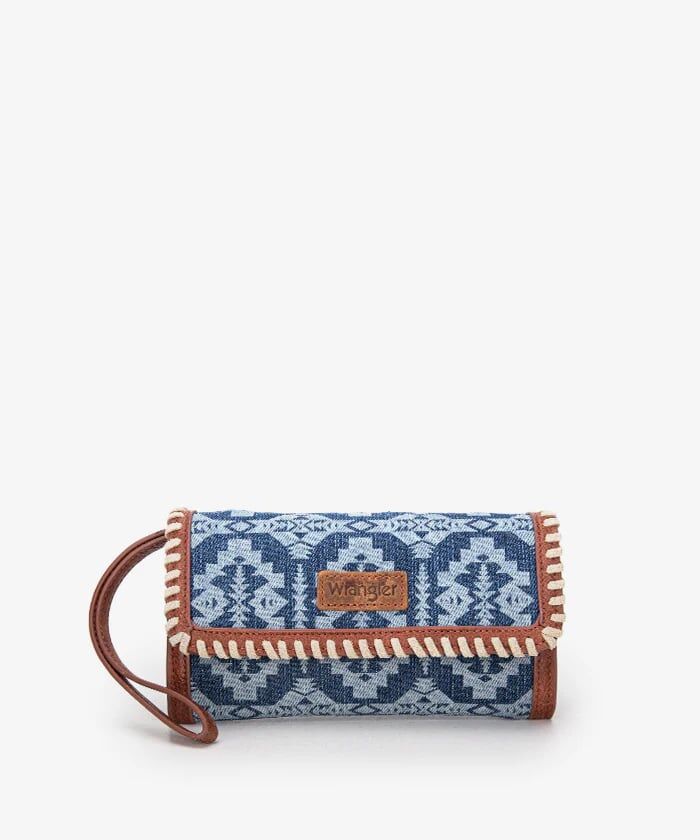 Montana West Wrangler All-Over Aztec Print Convertible Wallet