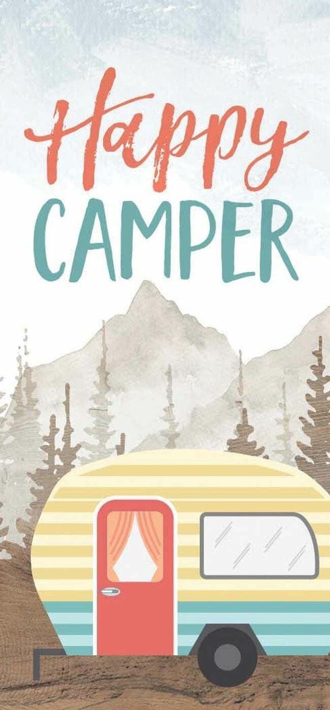 P. Graham Dunn Happy Camper Word Block