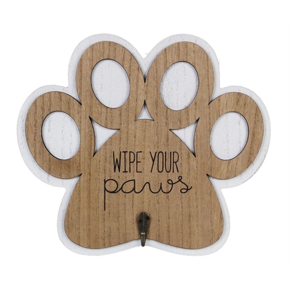 Young's Wood Paw Shaped Pet Hook
