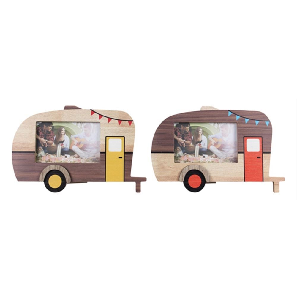 Young's Inc Wood Camper Photo Frame Assortment, 4-In x 6-In