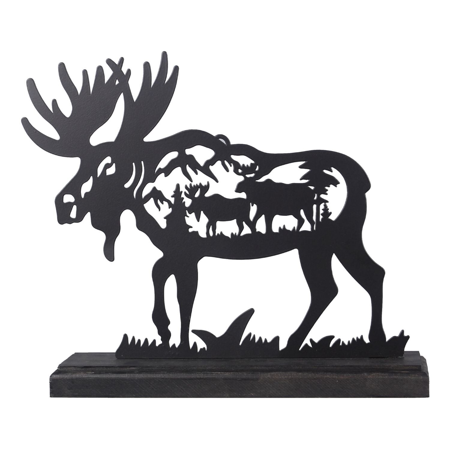 Young's Metal Laser Cut Tabletop Moose Design Décor