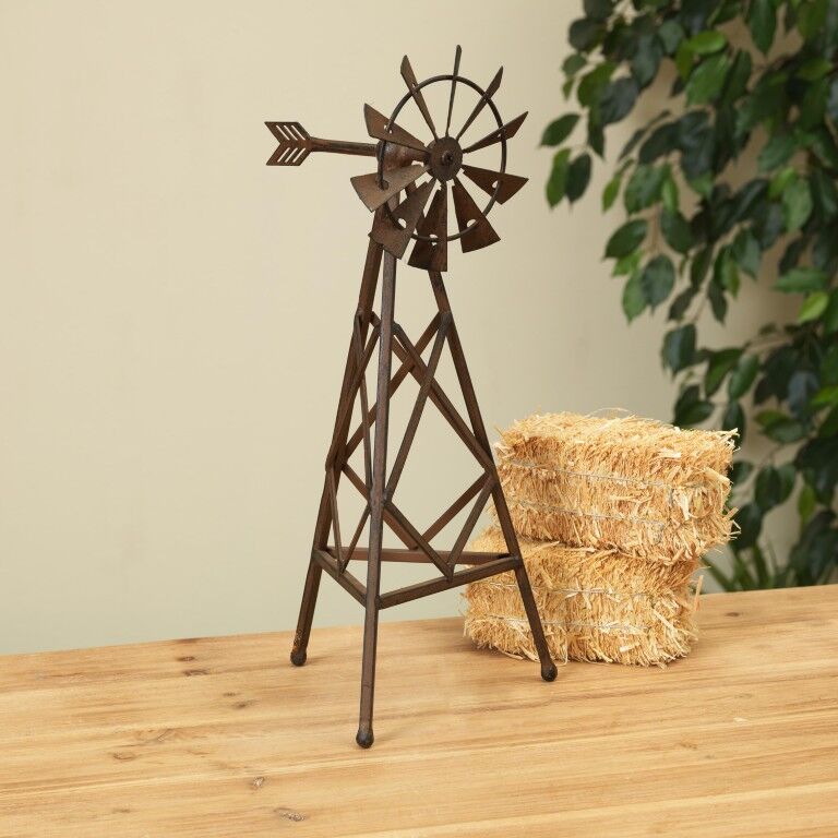 Gerson Antique Metal Windmill, 14.5-In