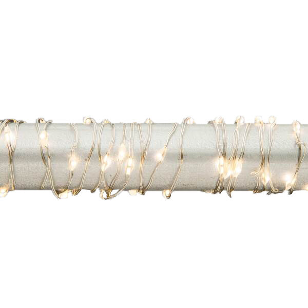 Gerson 20 ft Led Light String - Warm White, Silver Wire