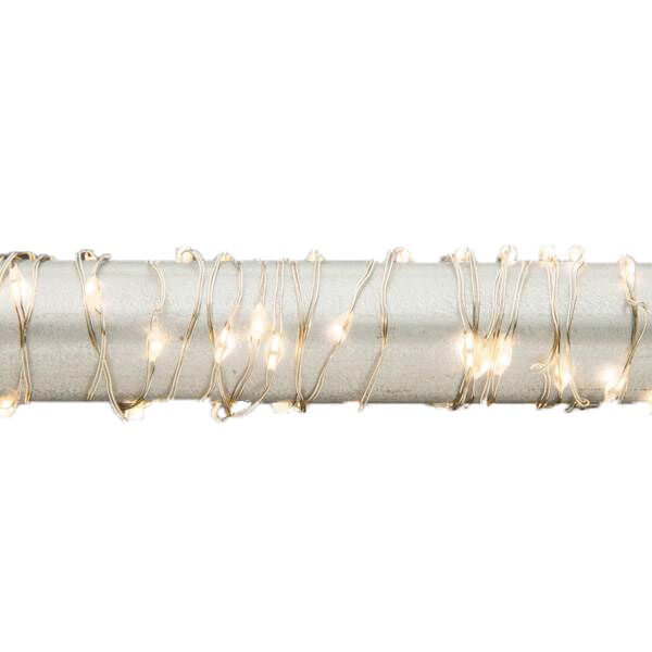 Gerson 10 ft Led Light String - Warm White, Silver Wire
