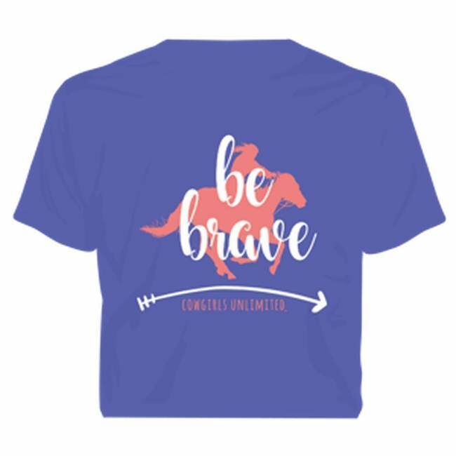 Cowgirls Unlimited Girls Be Brave Short Sleeve Tee in Purple