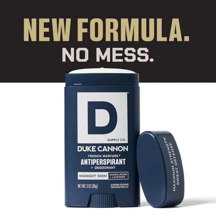 Duke Cannon Midnight Swim Scent Trench Warefare Antiperspirant Deodorant, 3-Oz