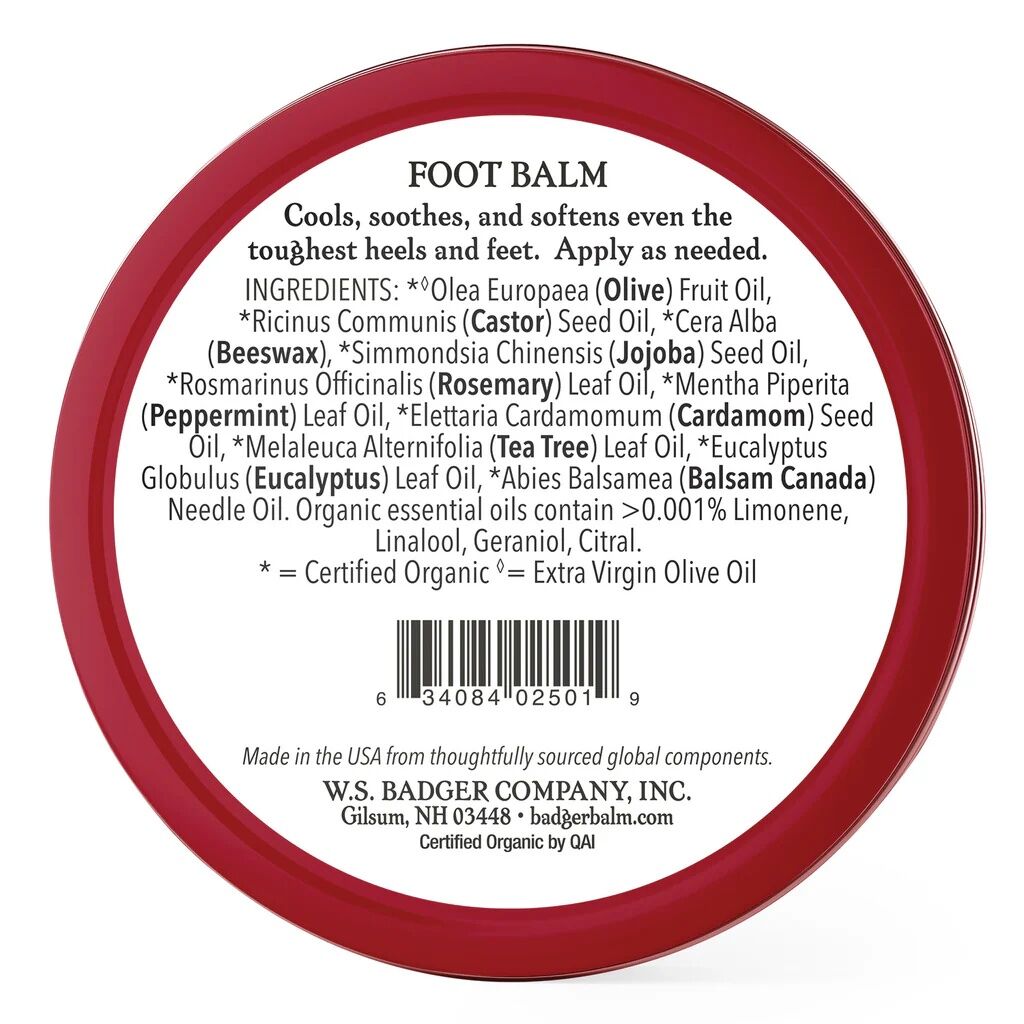 Badger Foot Balm Tin, 0.75-Oz
